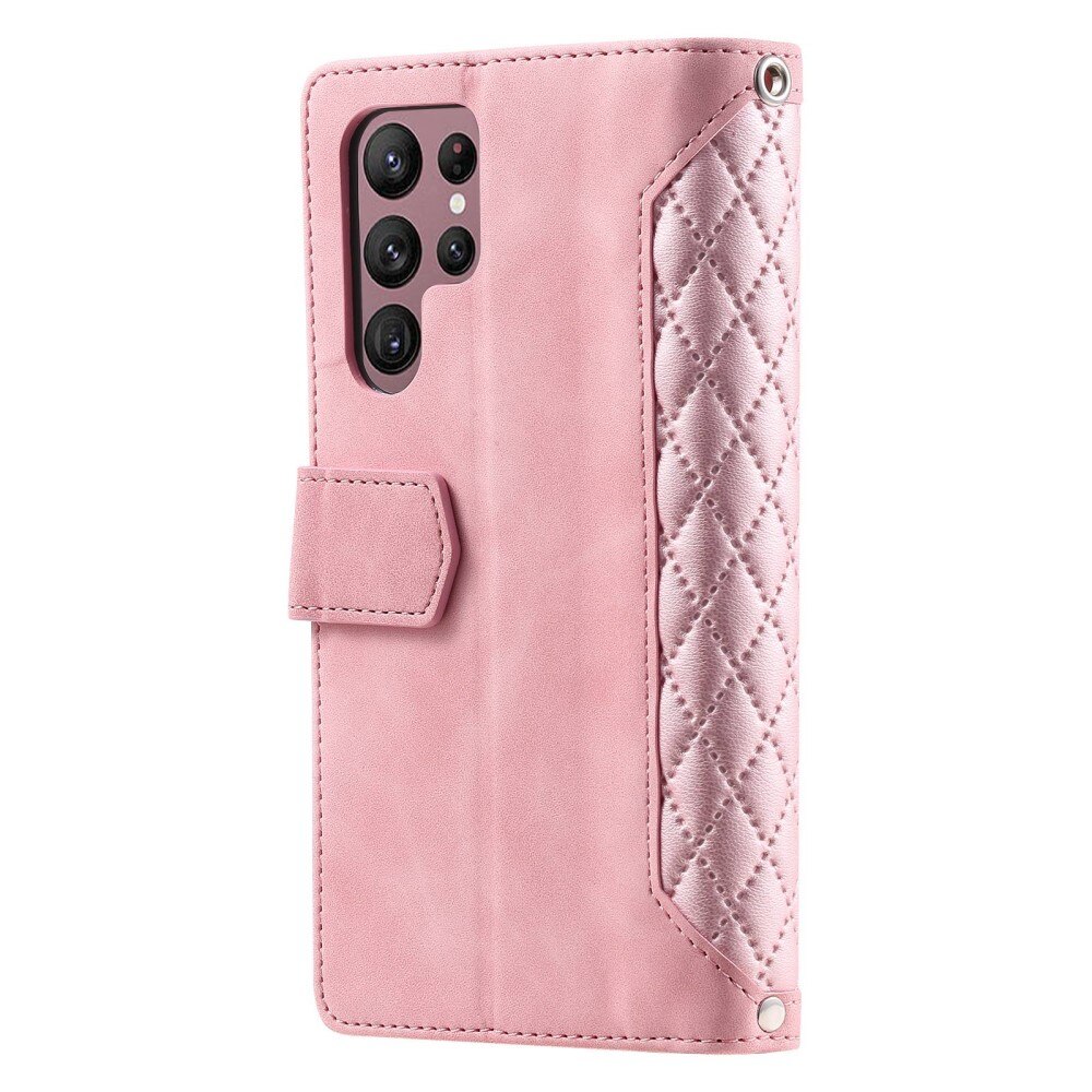 Samsung Galaxy S22 Ultra Wallet/Purse Quilted Pink