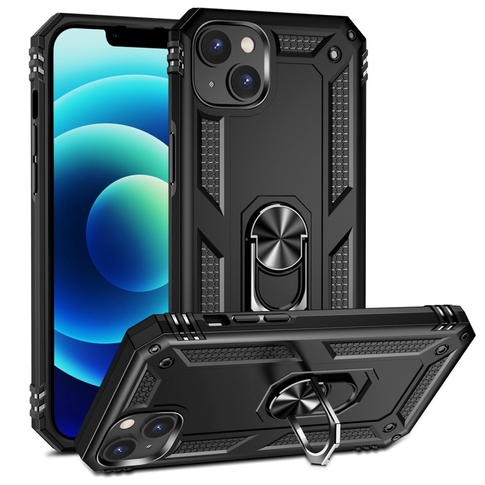 iPhone 14 Plus Hybrid Case Tech Ring Black