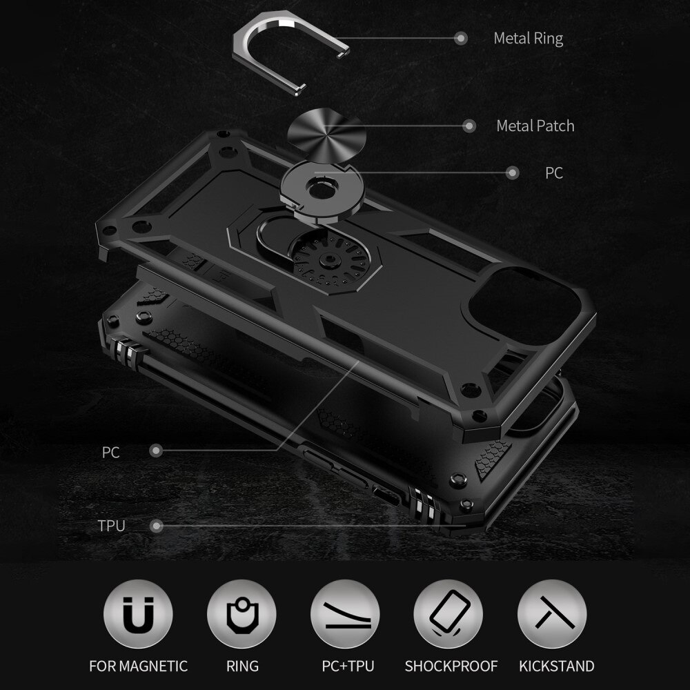 iPhone 14 Hybrid Case Tech Ring Black