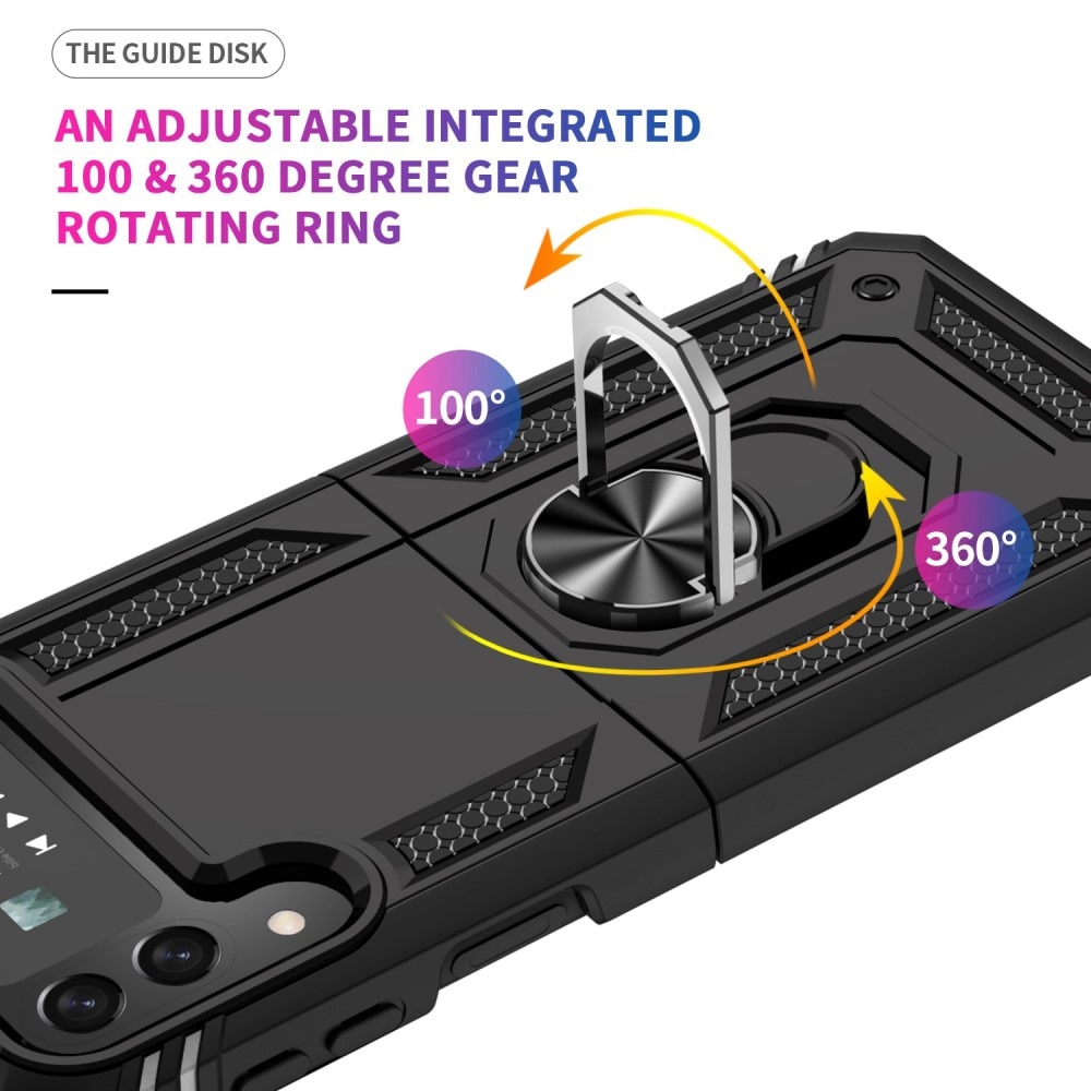 Samsung Galaxy Z Flip 4 Hybrid Case Tech Ring Black