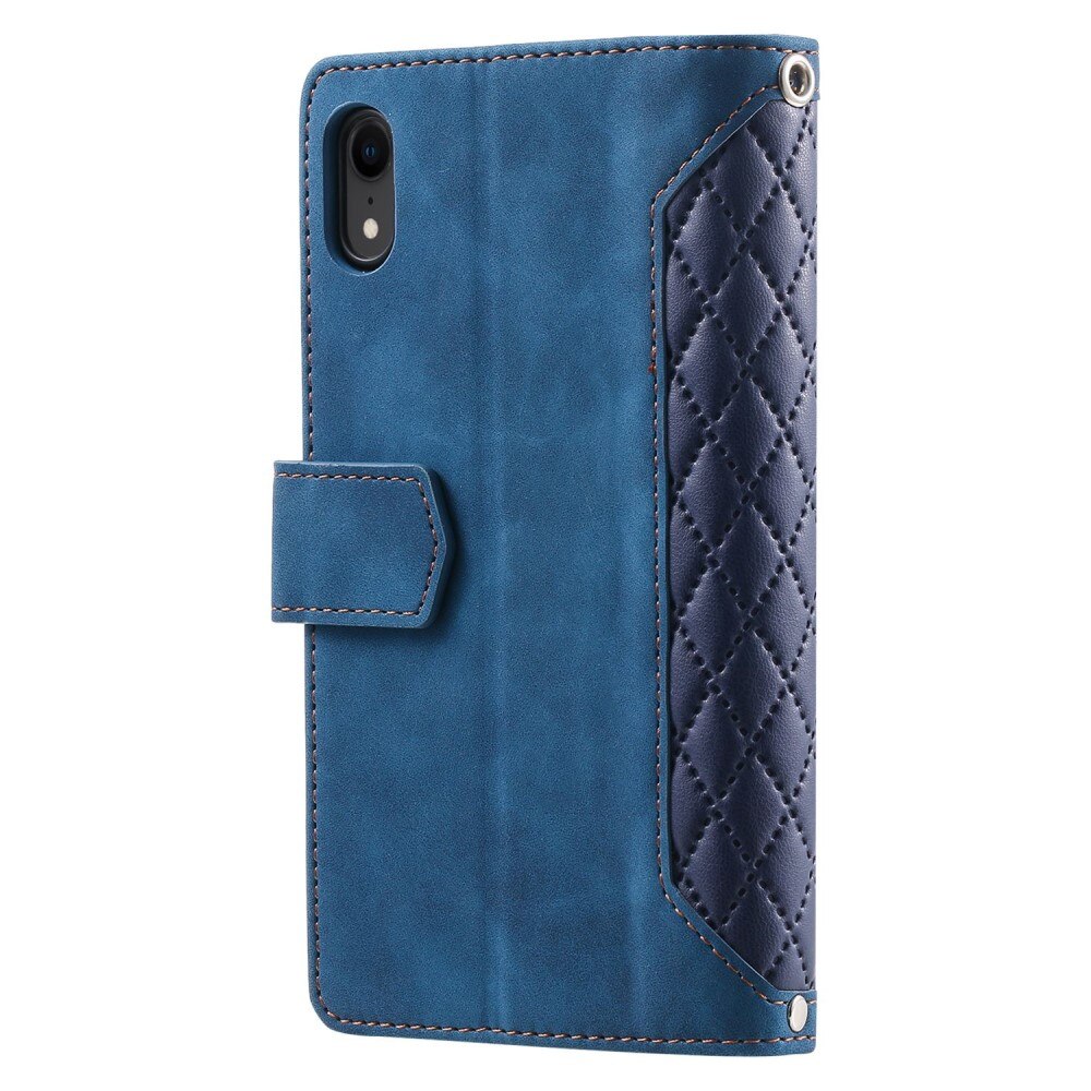 iPhone Xr Wallet/Purse Quilted Blue