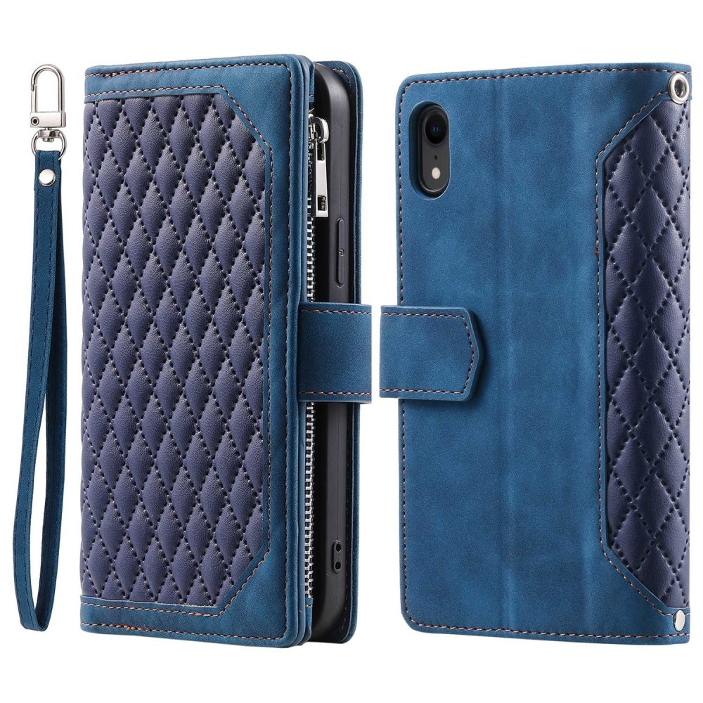 iPhone XR Wallet/Purse Quilted Blue