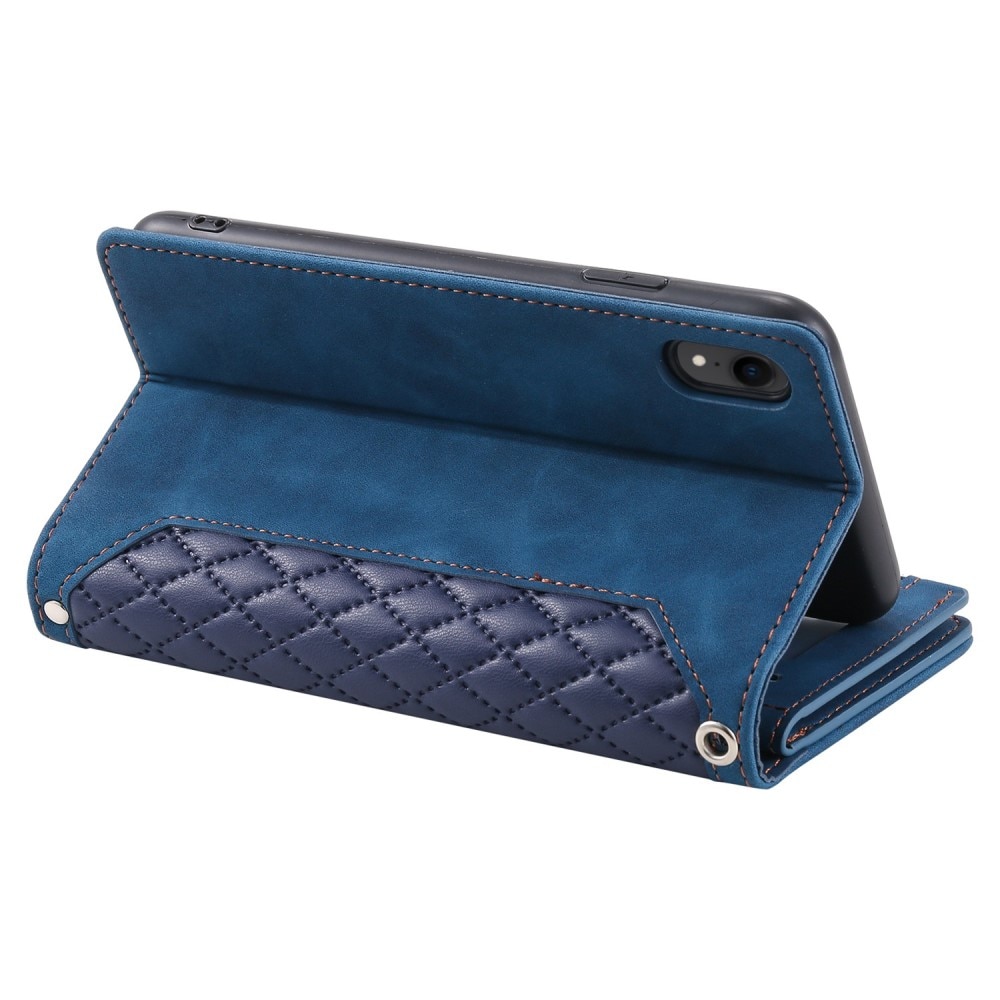 iPhone XR Wallet/Purse Quilted Blue
