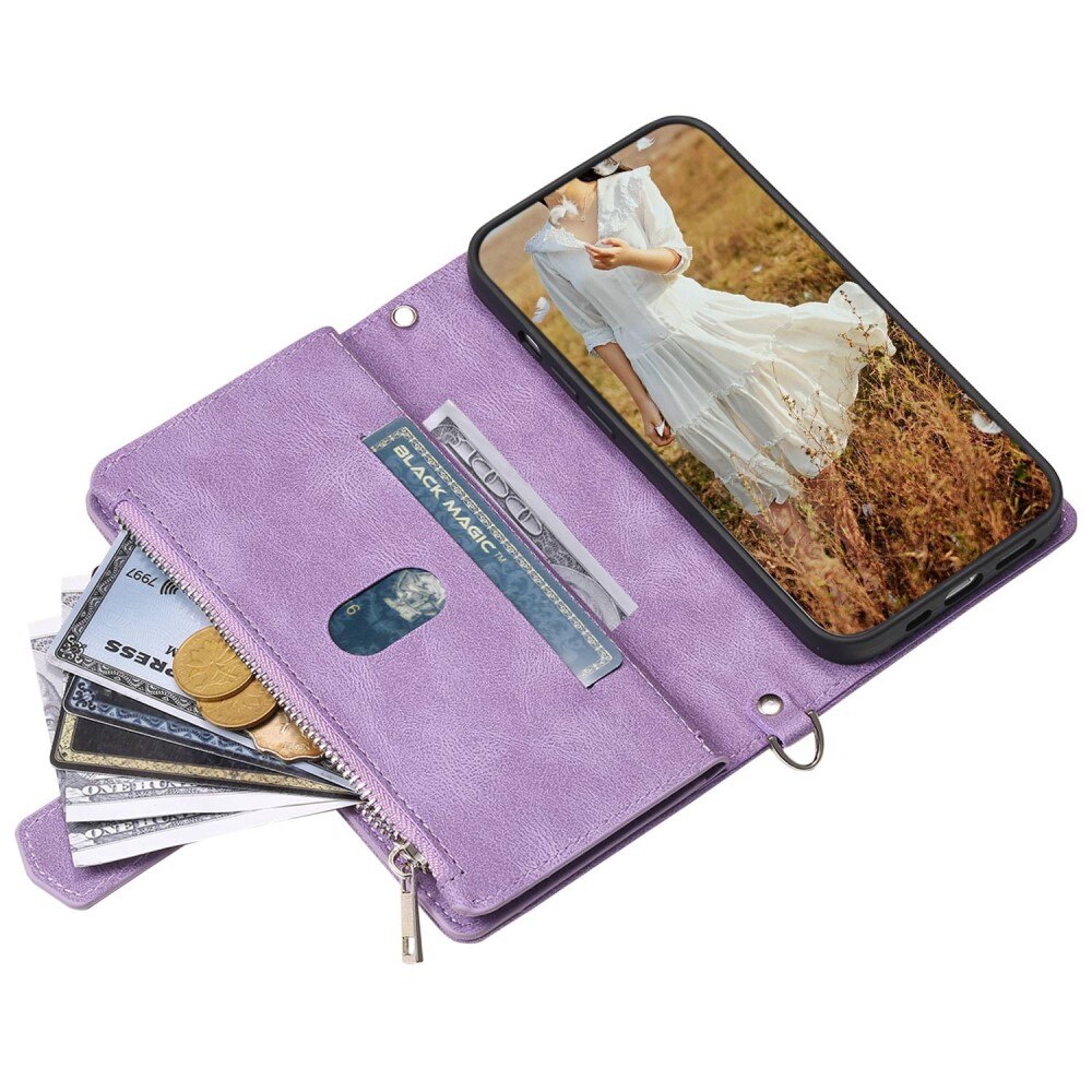 iPhone Xr Wallet/Purse Quilted Purple