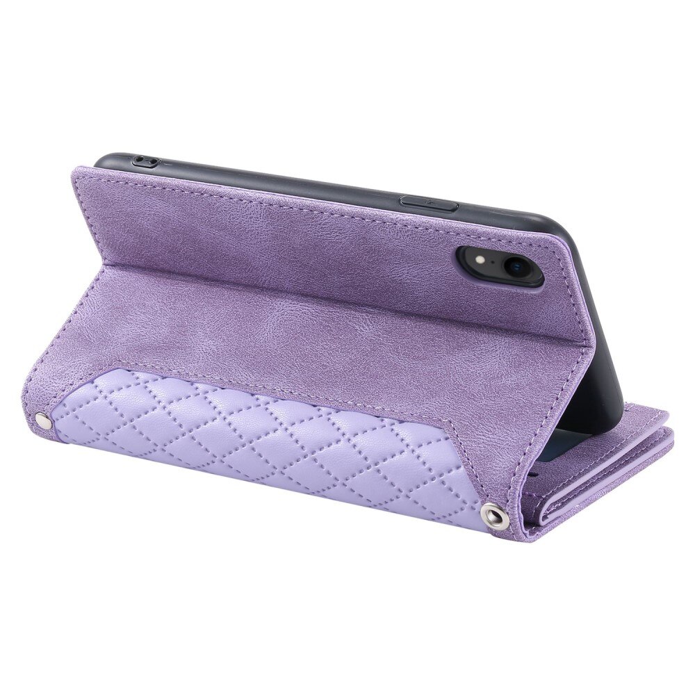 iPhone Xr Wallet/Purse Quilted Purple