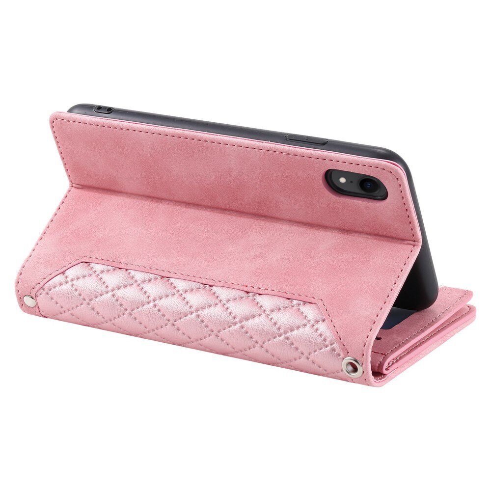 iPhone Xr Wallet/Purse Quilted Pink