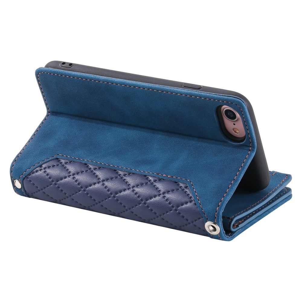 iPhone SE (2020) Wallet/Purse Quilted Blue