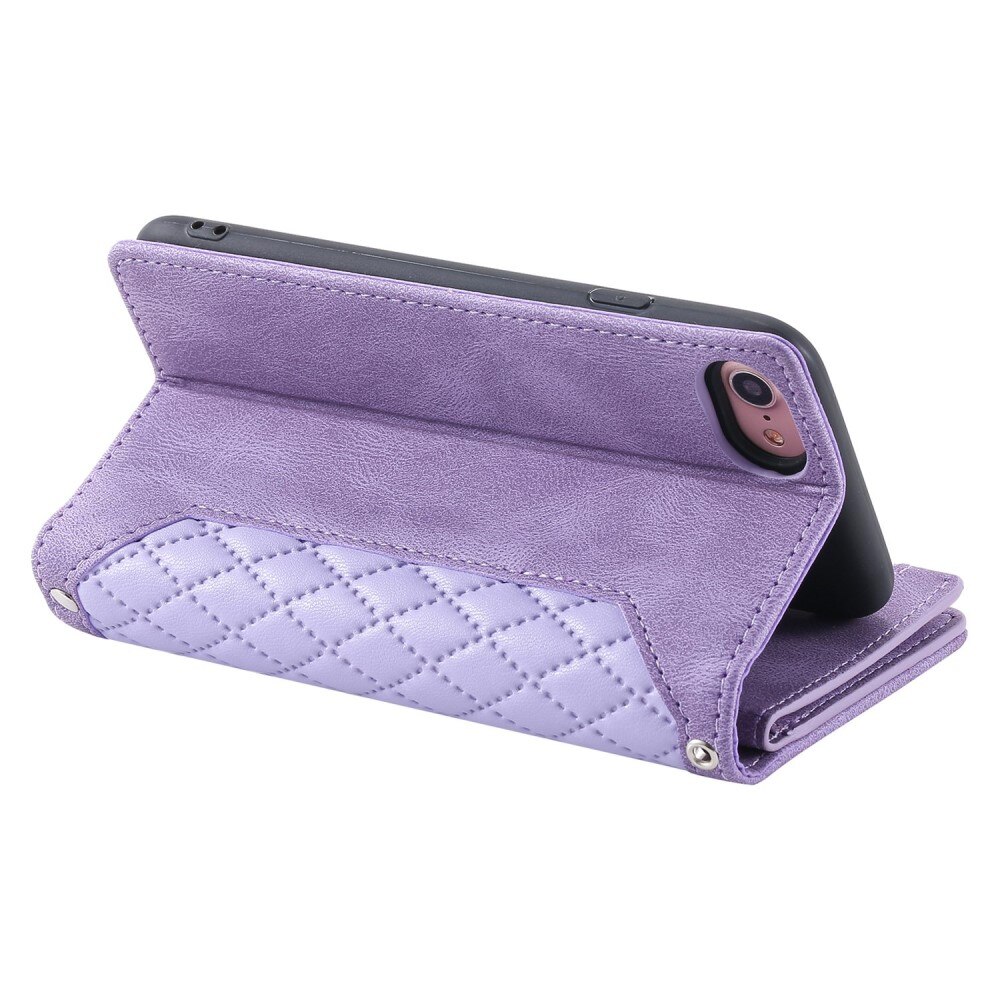 iPhone SE (2020) Wallet/Purse Quilted Purple