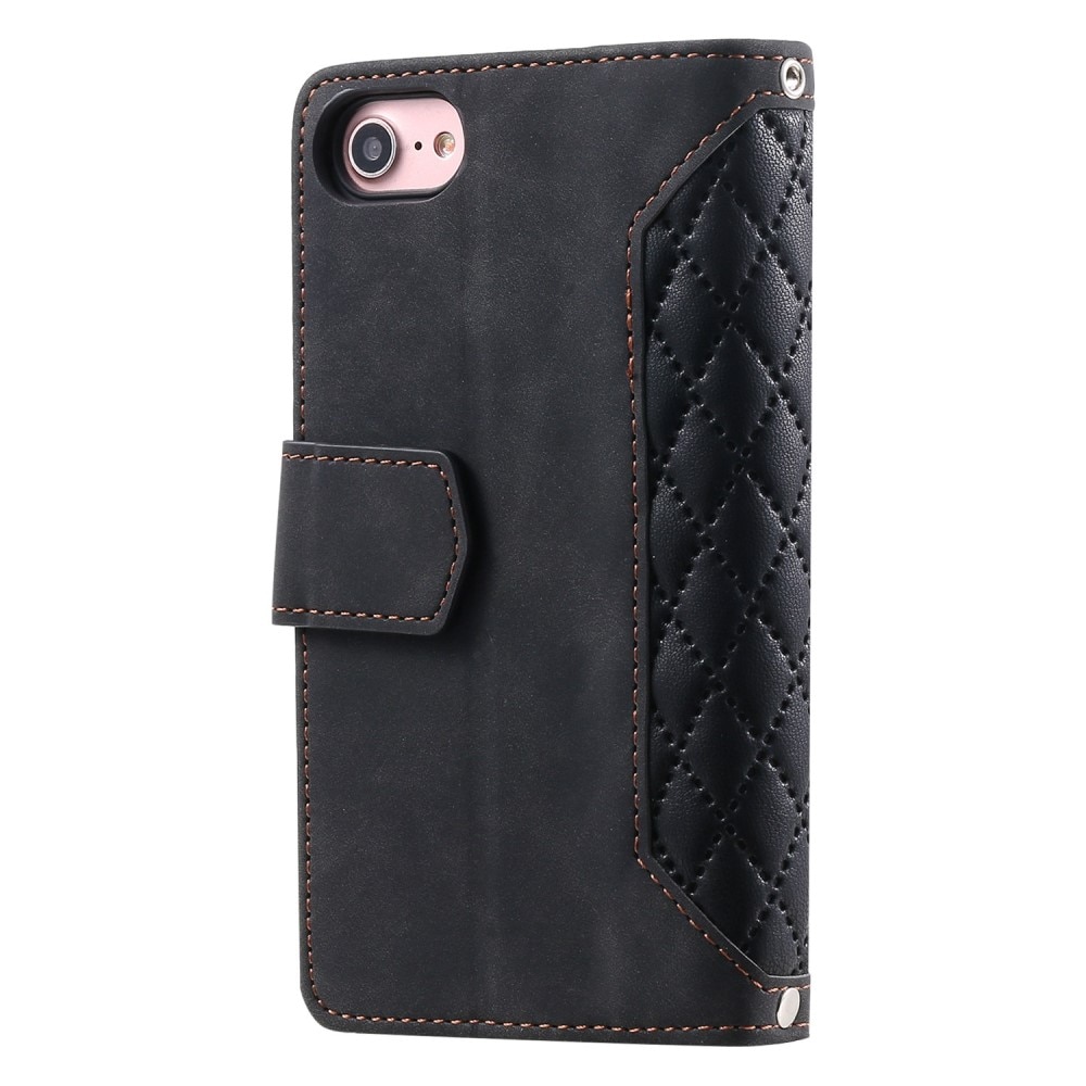 iPhone 7 Wallet/Purse Quilted Black