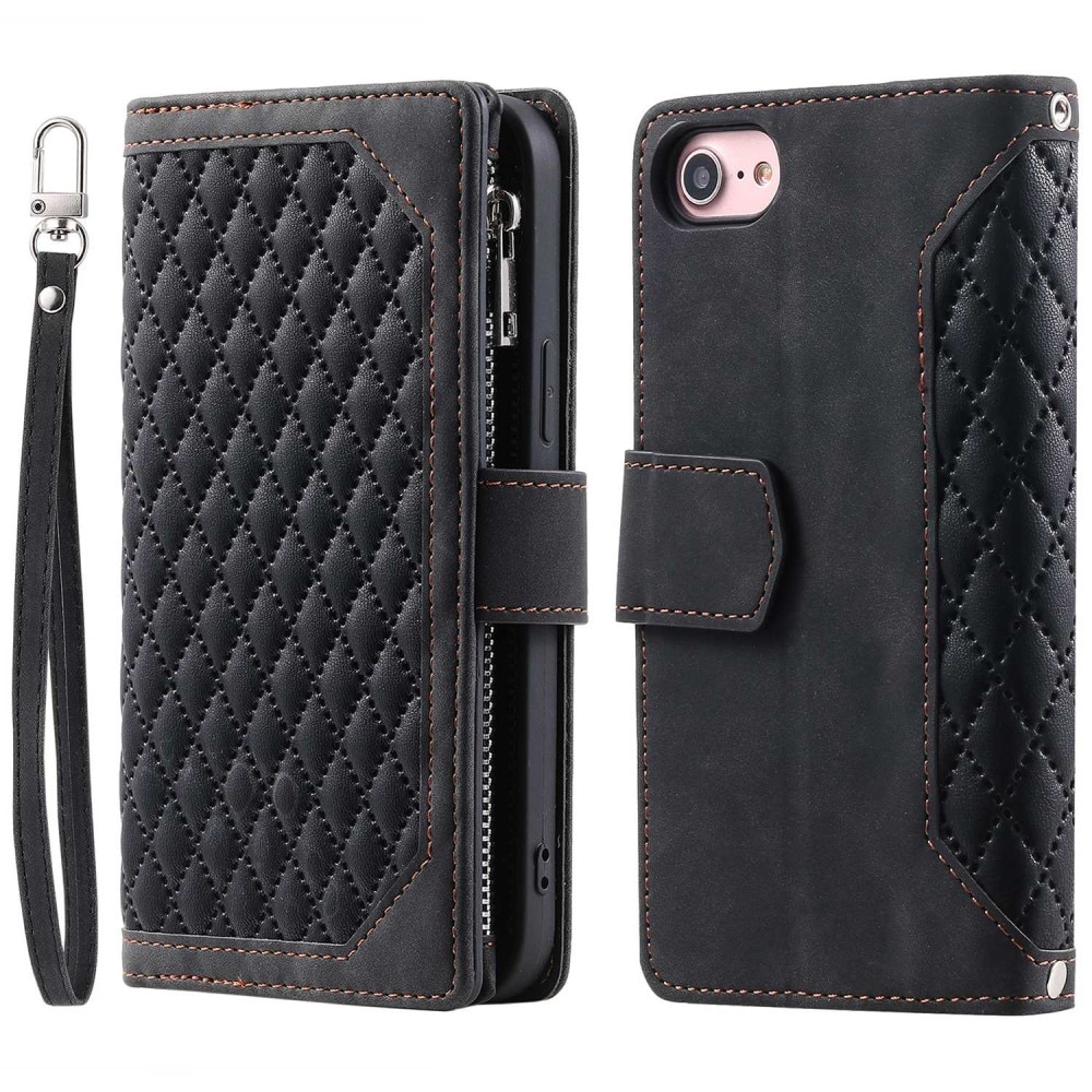 iPhone 7 Wallet/Purse Quilted Black