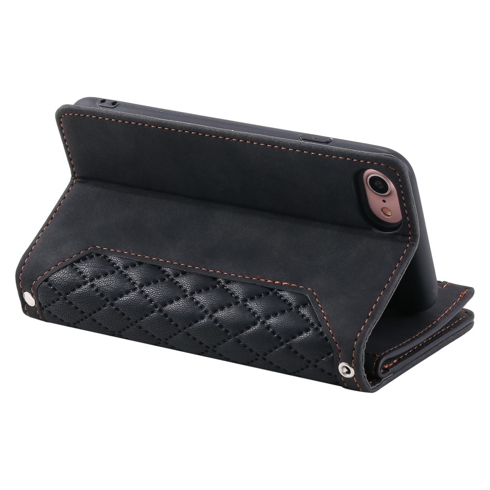iPhone 8 Wallet/Purse Quilted Black