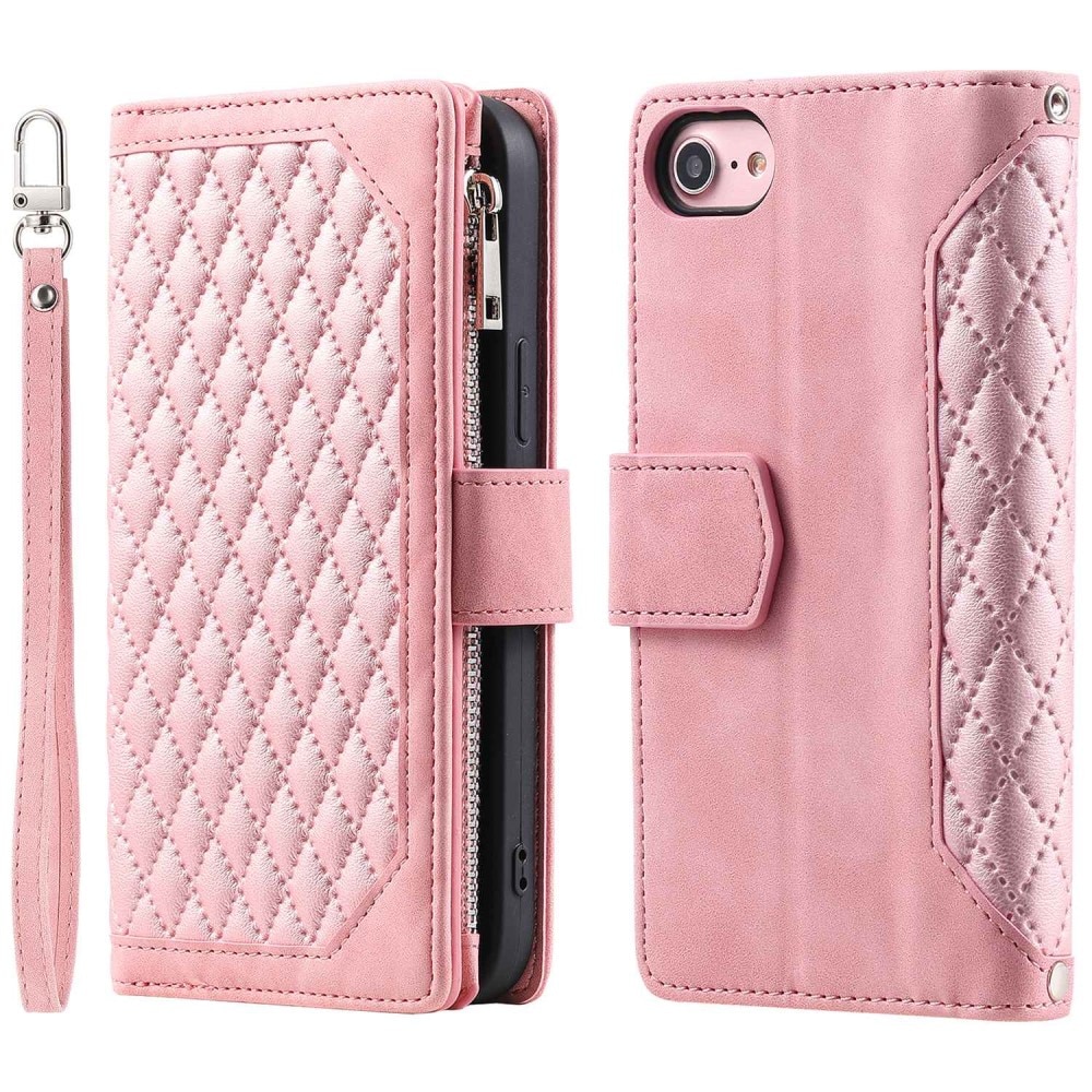 iPhone 7/8/SE Wallet/Purse Quilted Pink