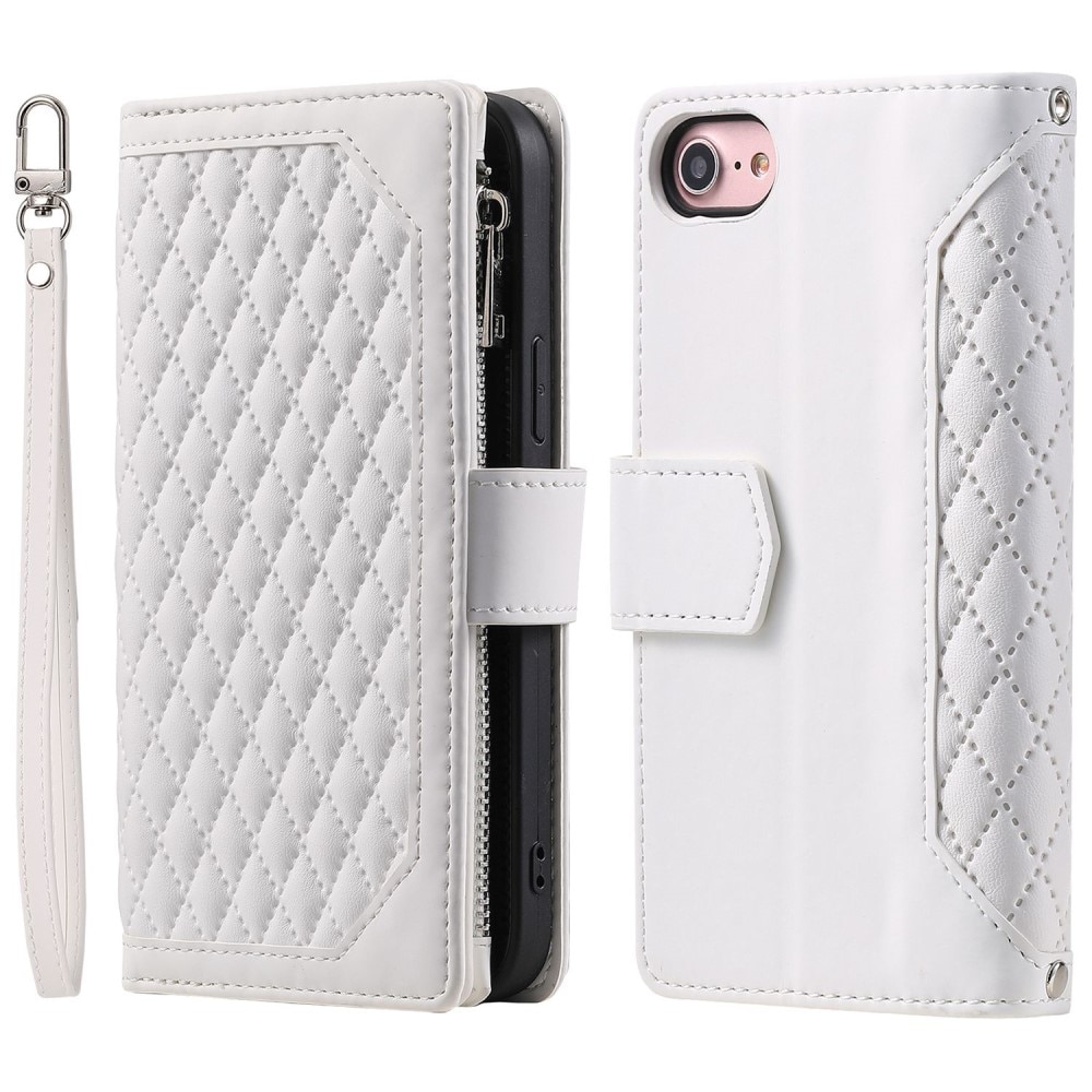 iPhone 7/8/SE Wallet/Purse Quilted White