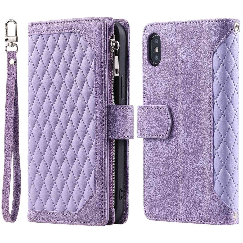 iPhone X/XS Wallet/Purse Quilted Purple