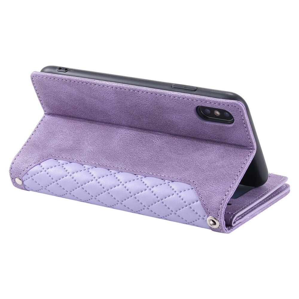 iPhone X/XS Wallet/Purse Quilted Purple