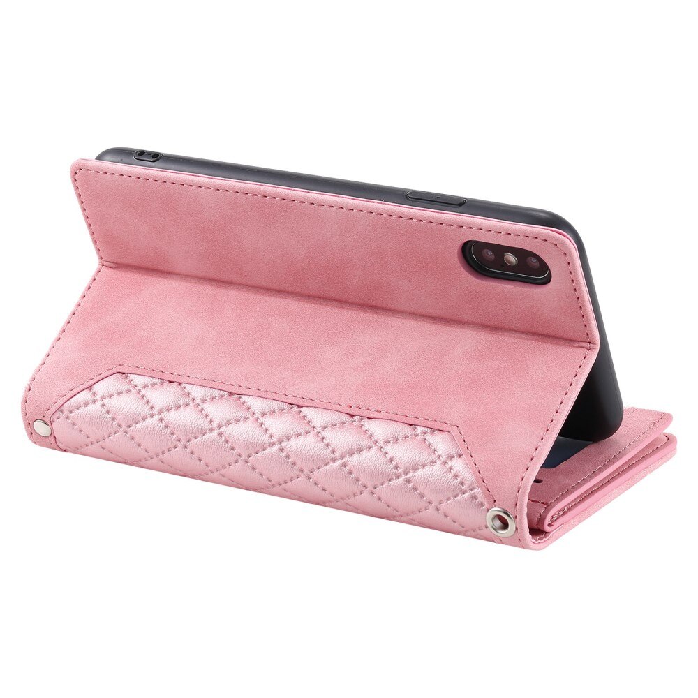 iPhone X/XS Wallet/Purse Quilted Pink