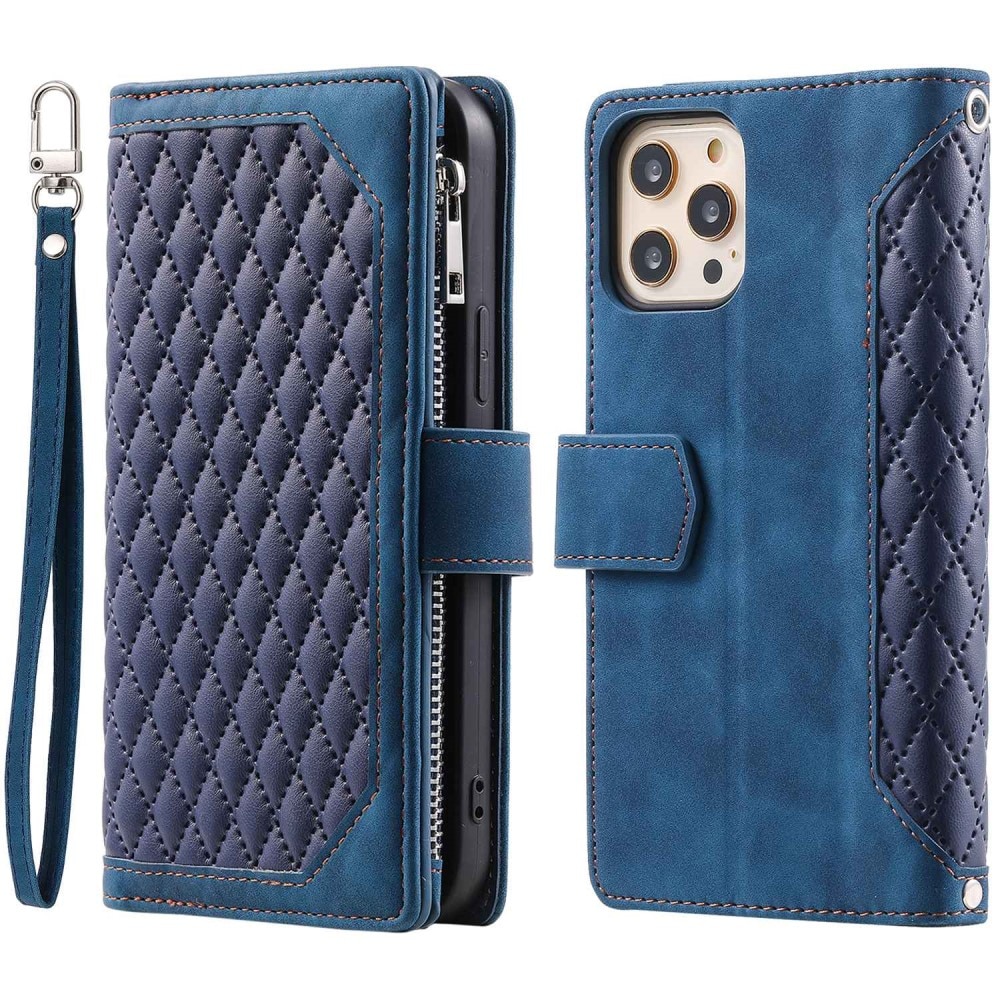 iPhone 11 Pro Wallet/Purse Quilted Blue