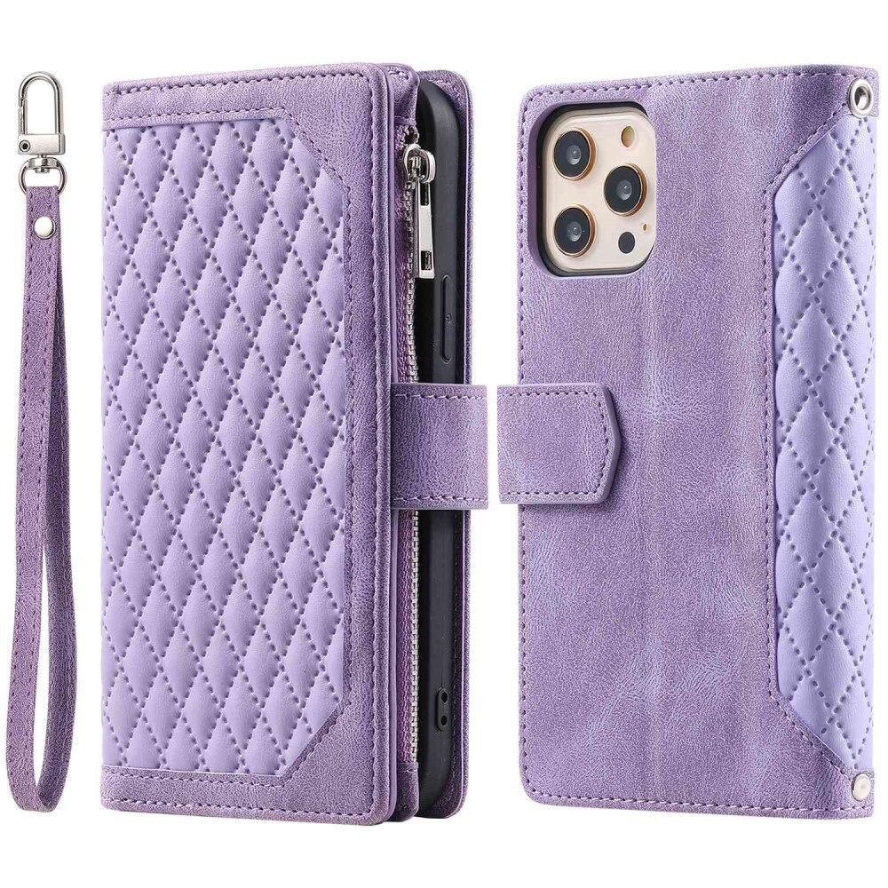 iPhone 11 Pro Wallet/Purse Quilted Purple