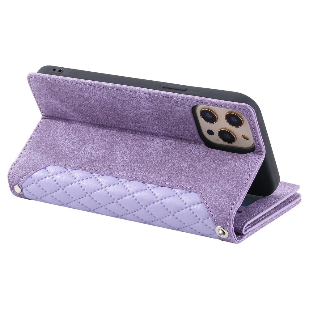 iPhone 11 Pro Wallet/Purse Quilted Purple