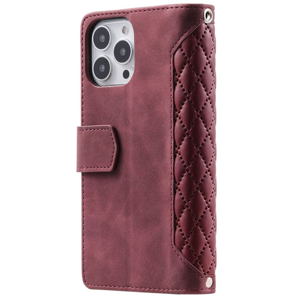 Apple iPhone 14 Pro Wallet/Purse Quilted Red