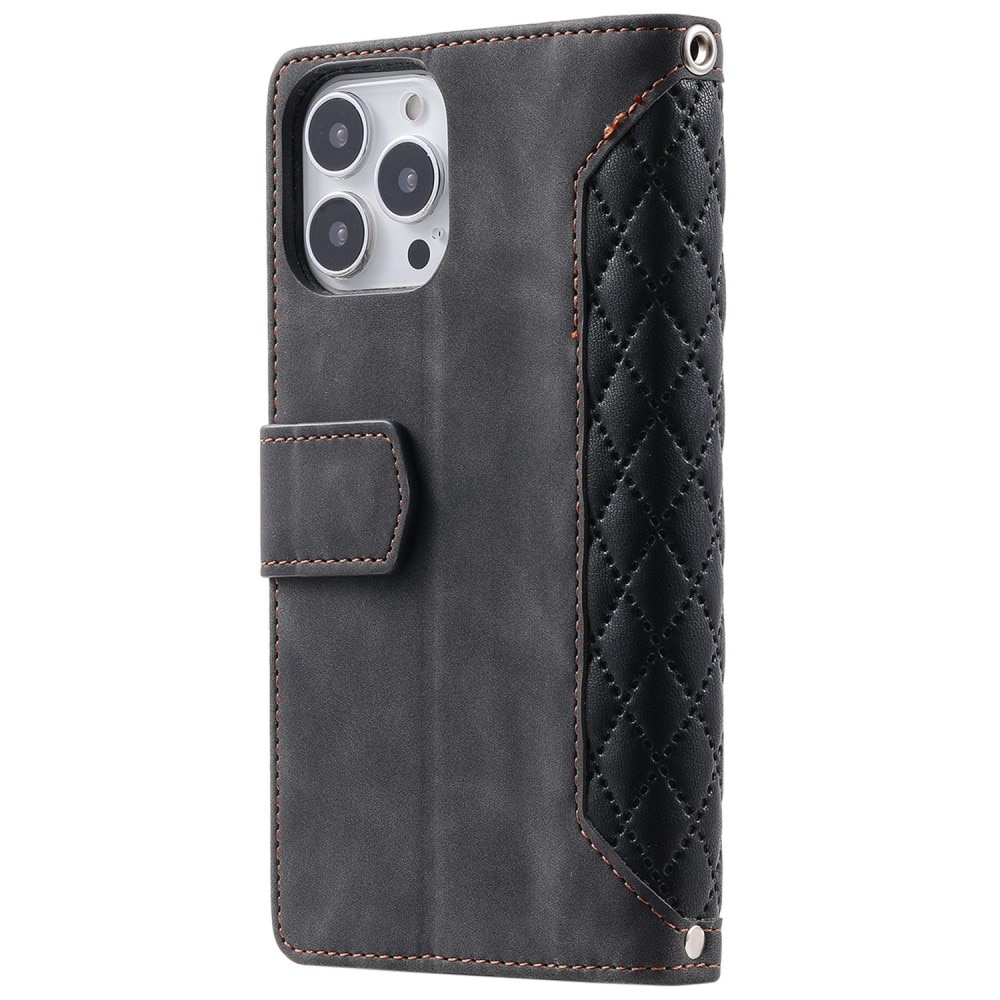 iPhone 14 Pro Wallet/Purse Quilted Black