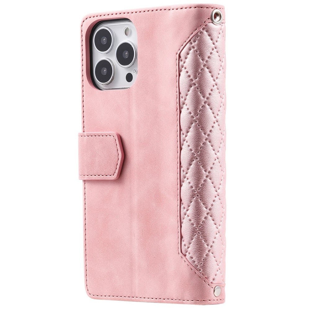 iPhone 14 Pro Wallet/Purse Quilted Pink