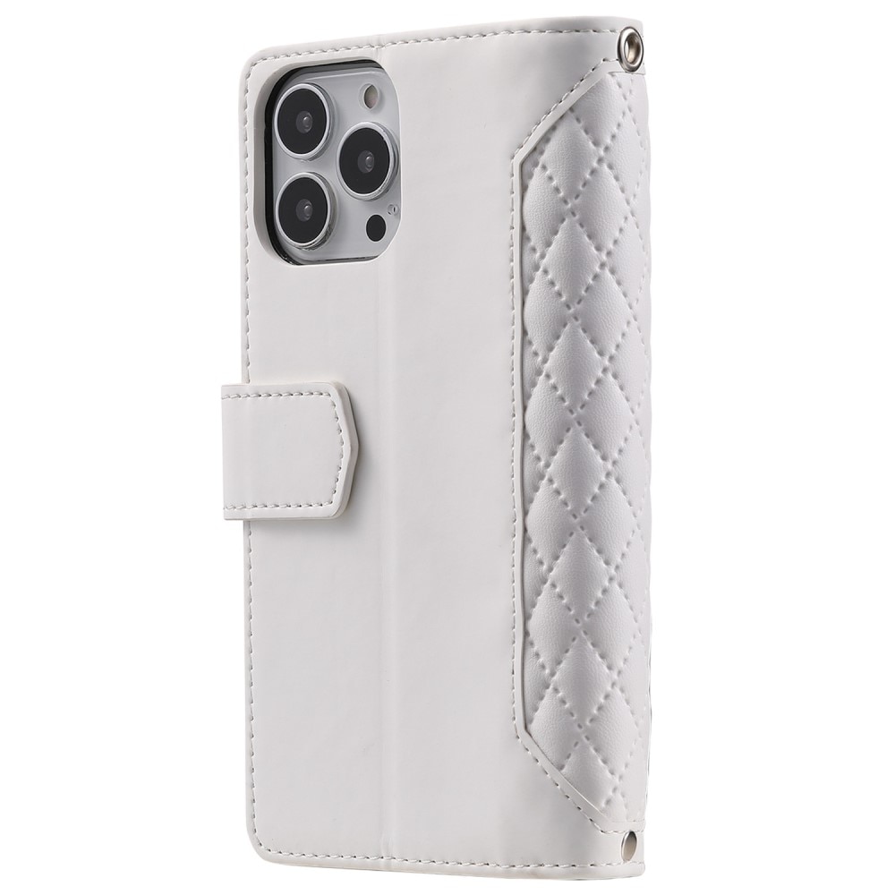 iPhone 14 Pro Wallet/Purse Quilted White