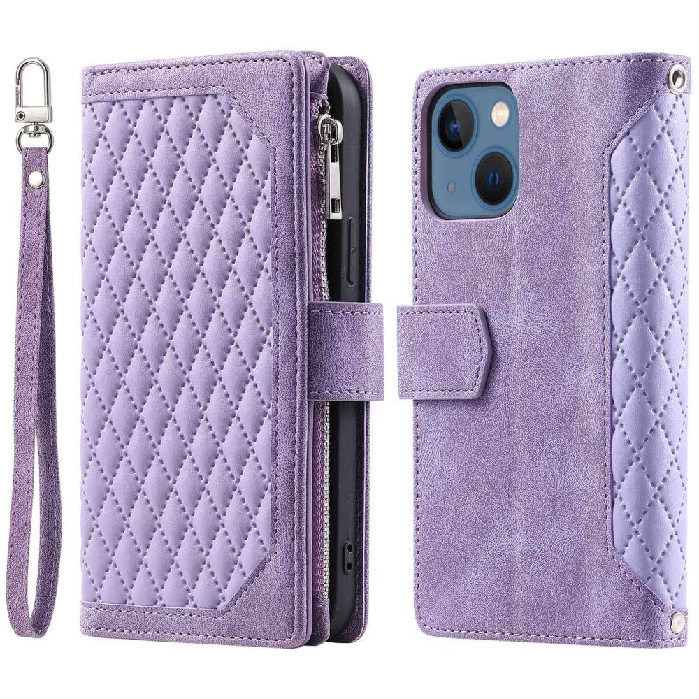 iPhone 13 Wallet/Purse Quilted Purple