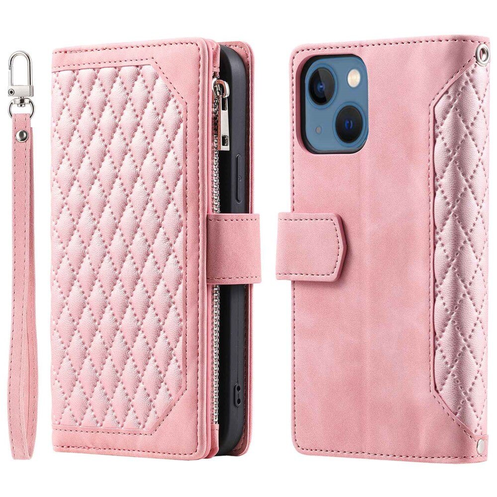 iPhone 13 Wallet/Purse Quilted Pink