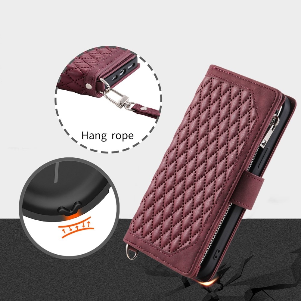 Apple iPhone 14 Plus Wallet/Purse Quilted Red
