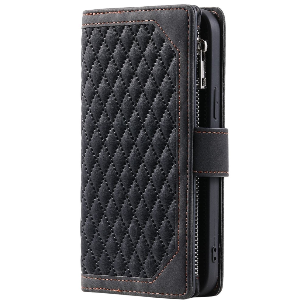 iPhone 14 Wallet/Purse Quilted Black