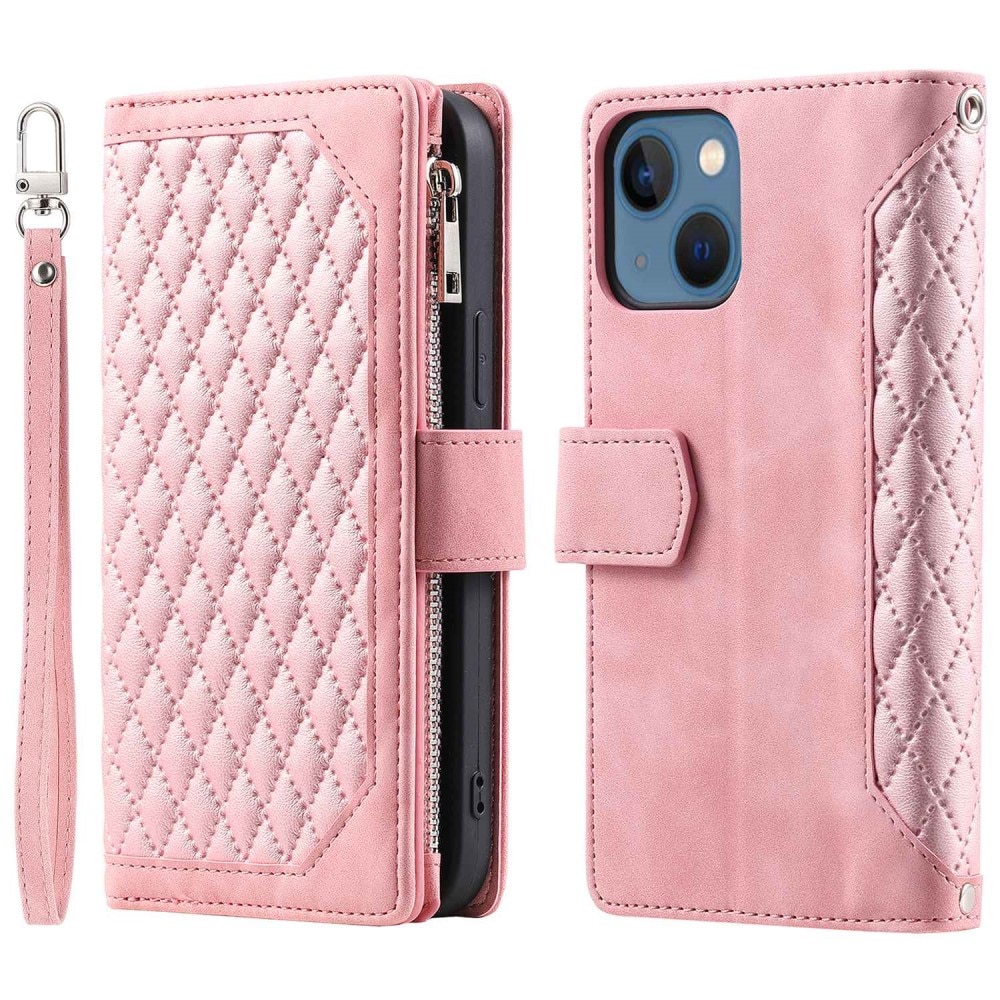 iPhone 14 Plus Wallet/Purse Quilted Pink
