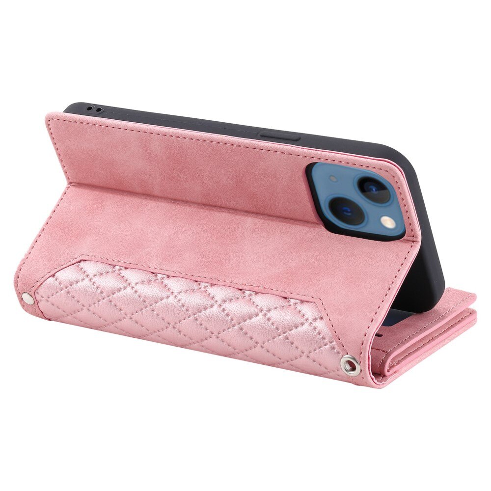 Apple iPhone 14 Plus Wallet/Purse Quilted Pink