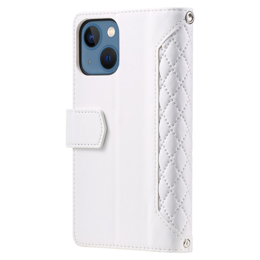 iPhone 14 Wallet/Purse Quilted White