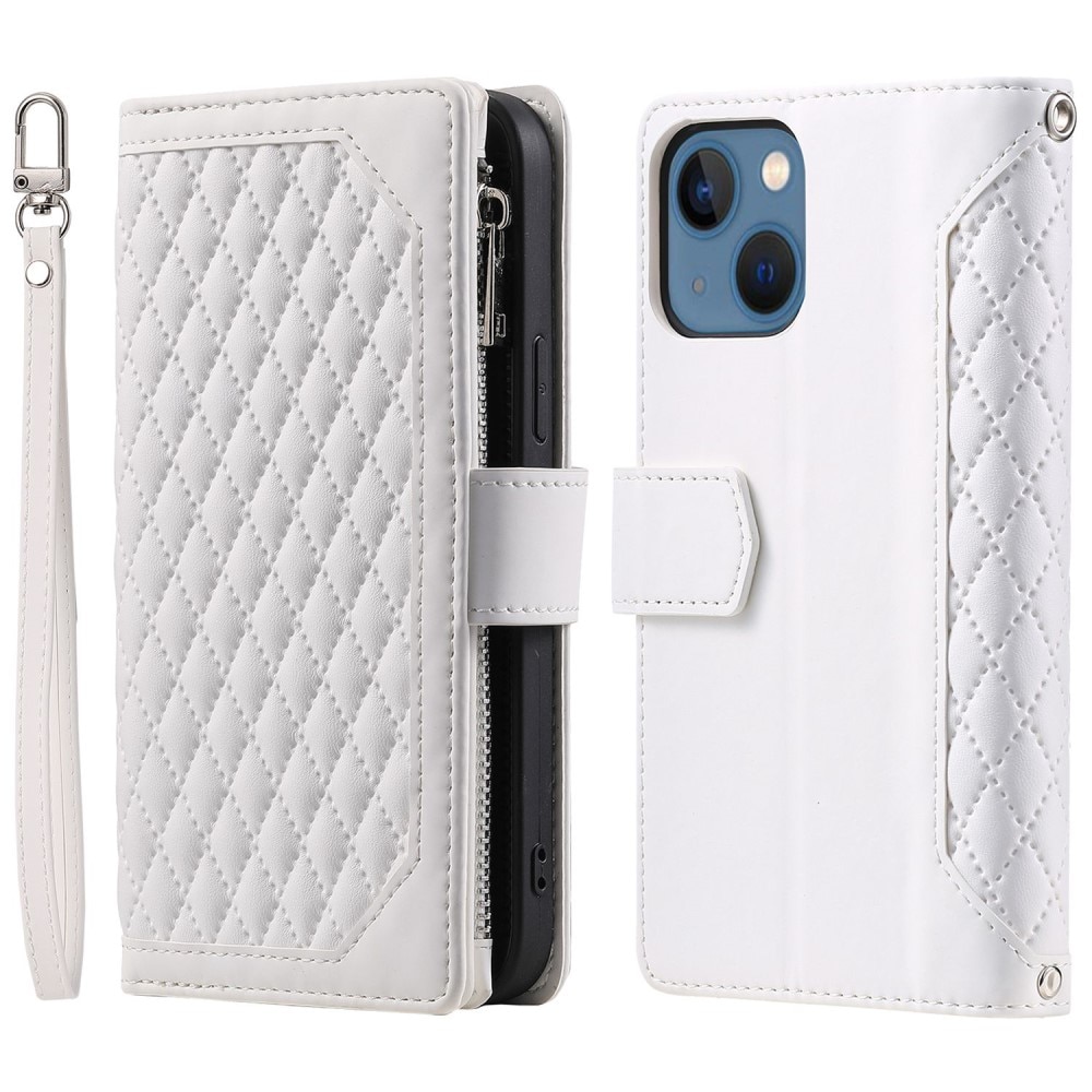 iPhone 14 Wallet/Purse Quilted White