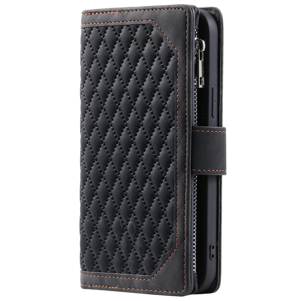 iPhone 12/12 Pro Wallet/Purse Quilted Black