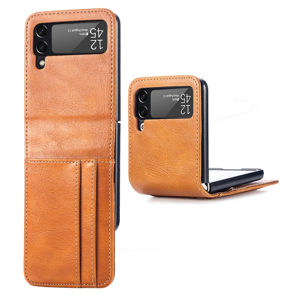 Samsung Galaxy Z Flip 4 Wallet Book Cover Brown