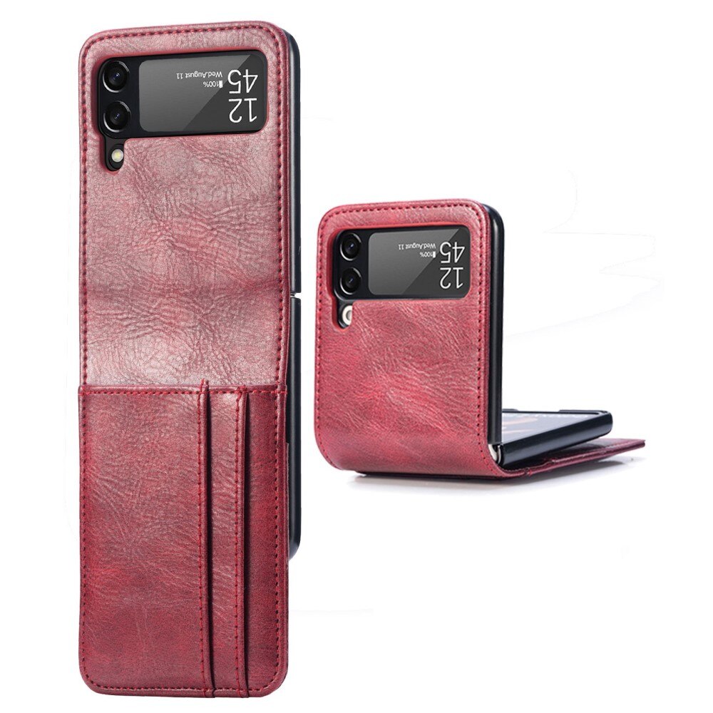 Samsung Galaxy Z Flip 4 Wallet Book Cover Red