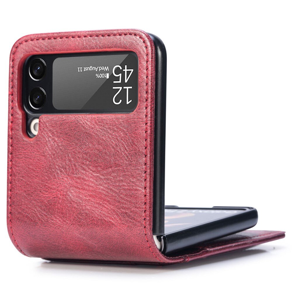 Samsung Galaxy Z Flip 4 Wallet Book Cover Red