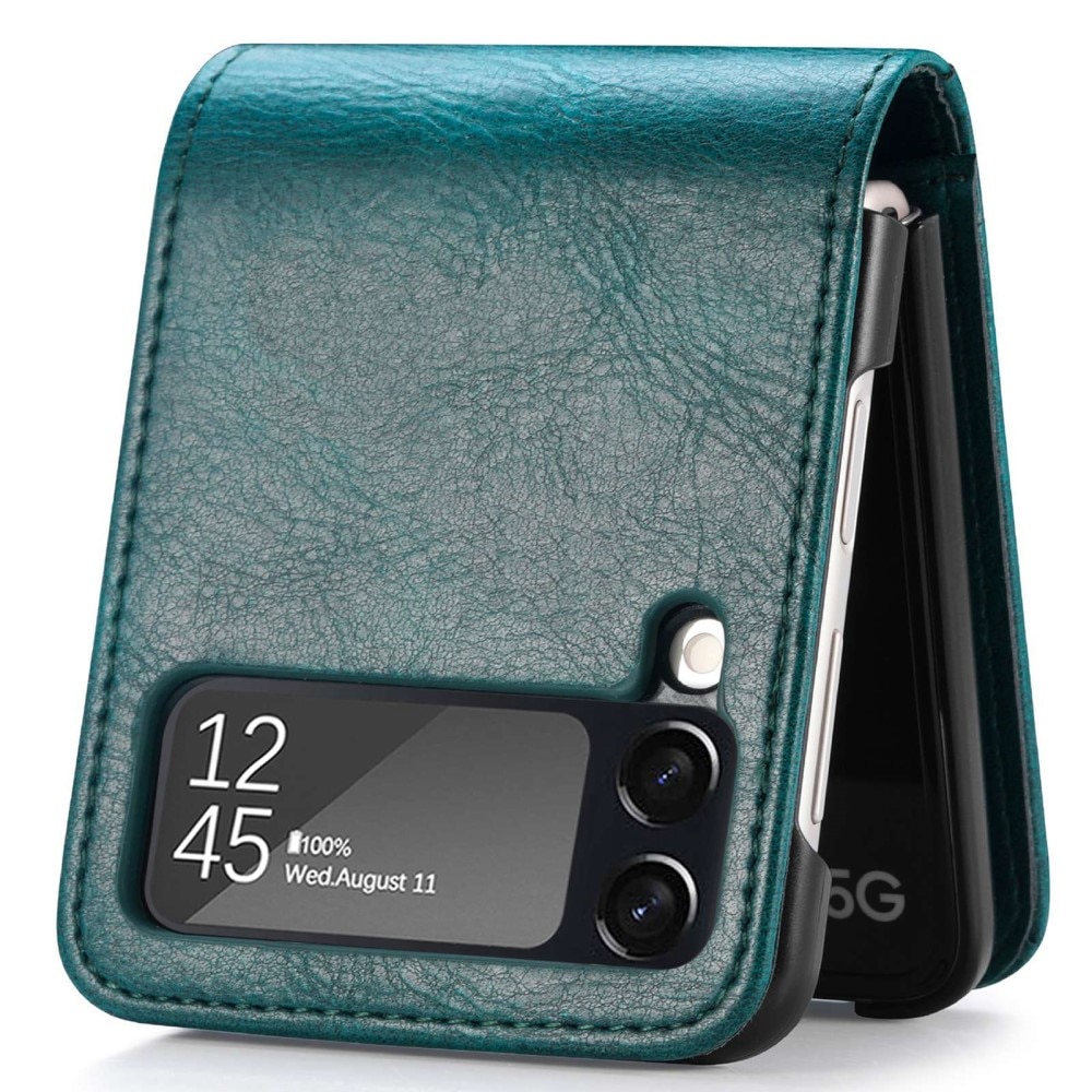 Samsung Galaxy Z Flip 4 Wallet Book Cover Green