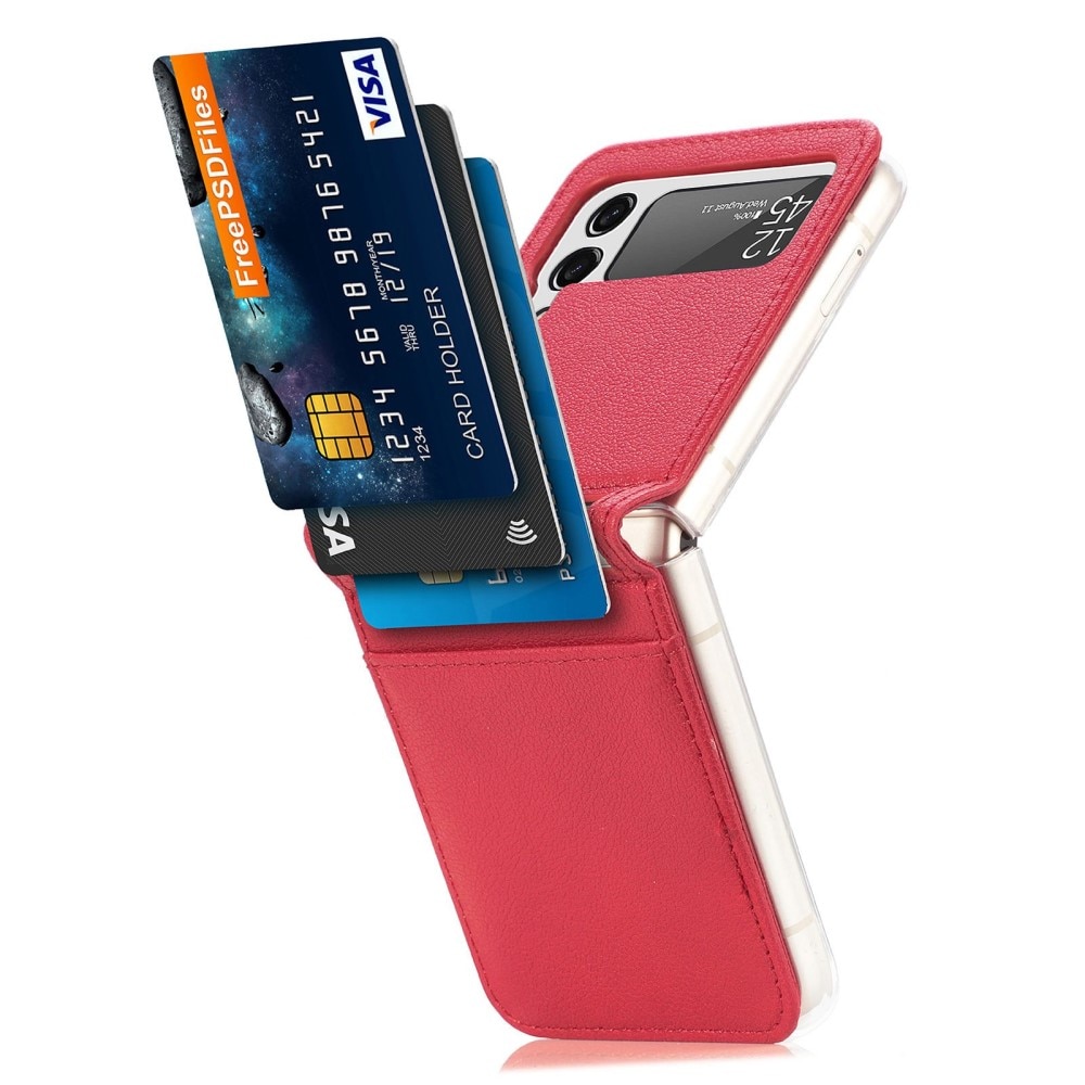 Samsung Galaxy Z Flip 4 Slim Card Wallet Red