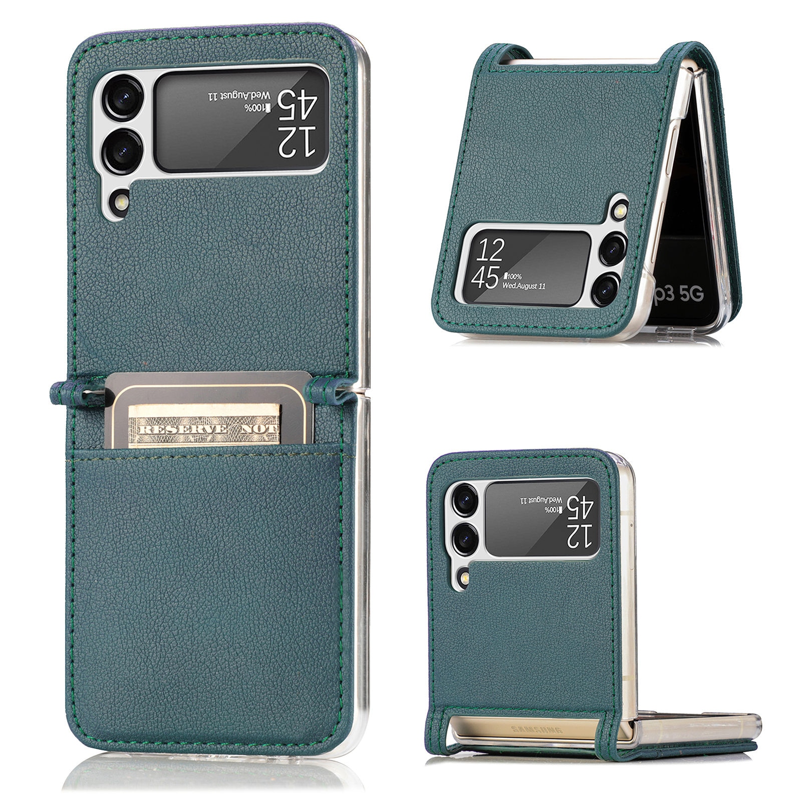 Samsung Galaxy Z Flip 4 Slim Card Wallet Green