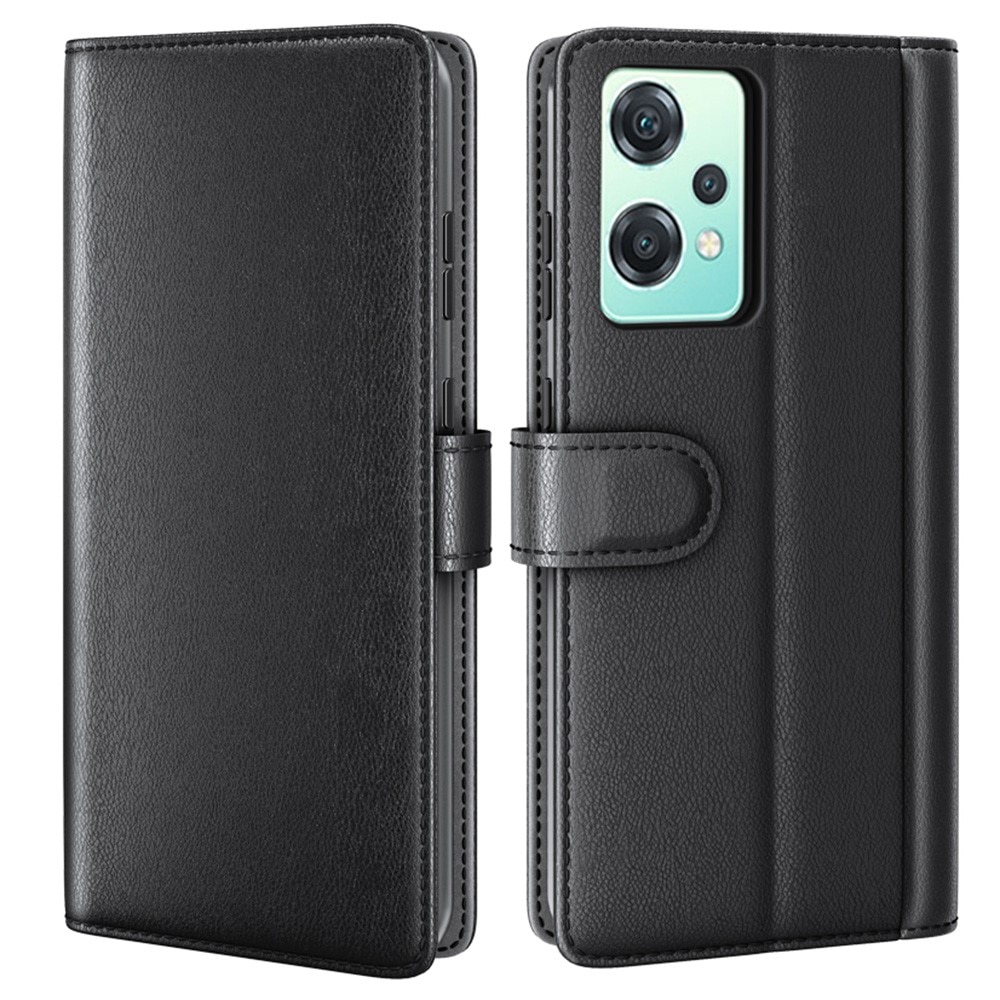 OnePlus Nord CE 2 Lite 5G Genuine Leather Wallet Case Black