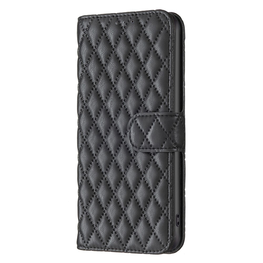 iPhone 12/12 Pro Wallet Case Quilted Black