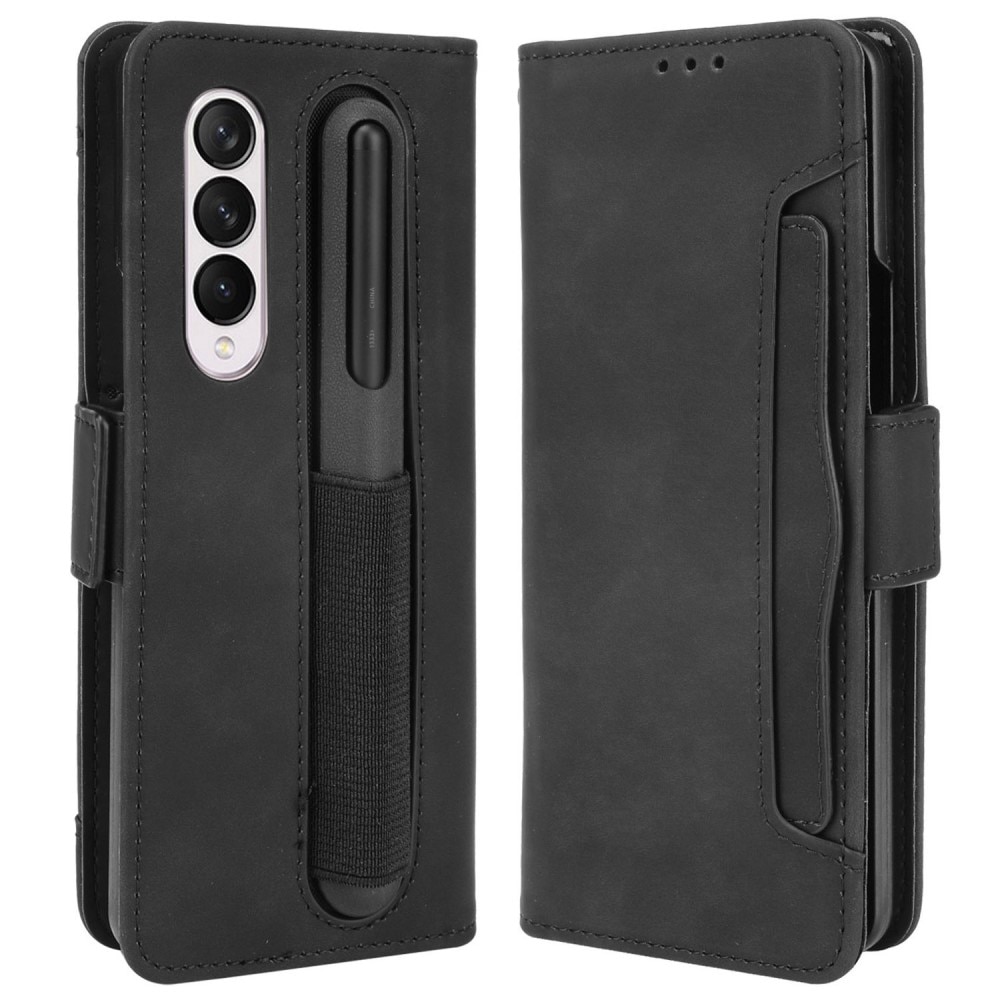 Samsung Galaxy Z Fold 4 Multi Wallet Case w. S-pen holder Black