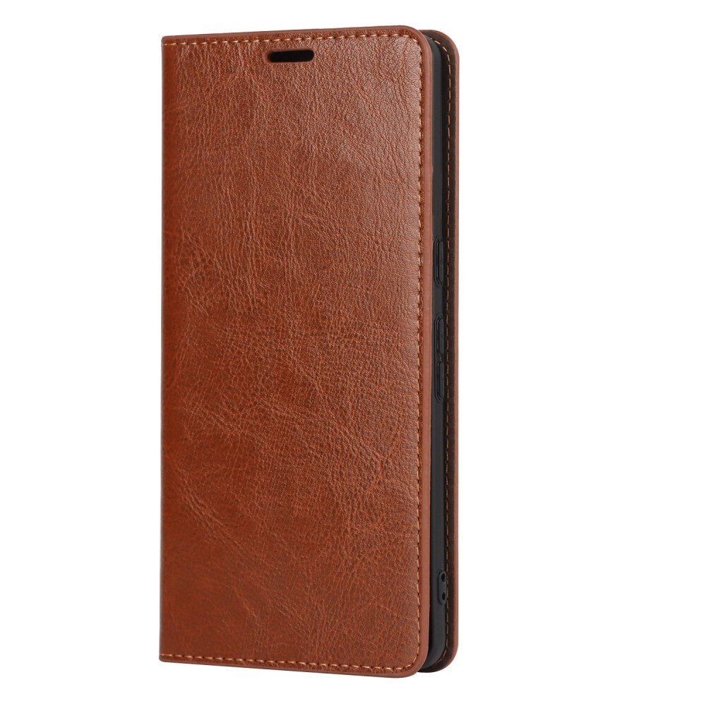 Google Pixel 7 Pro Genuine Leather Wallet Case Brown