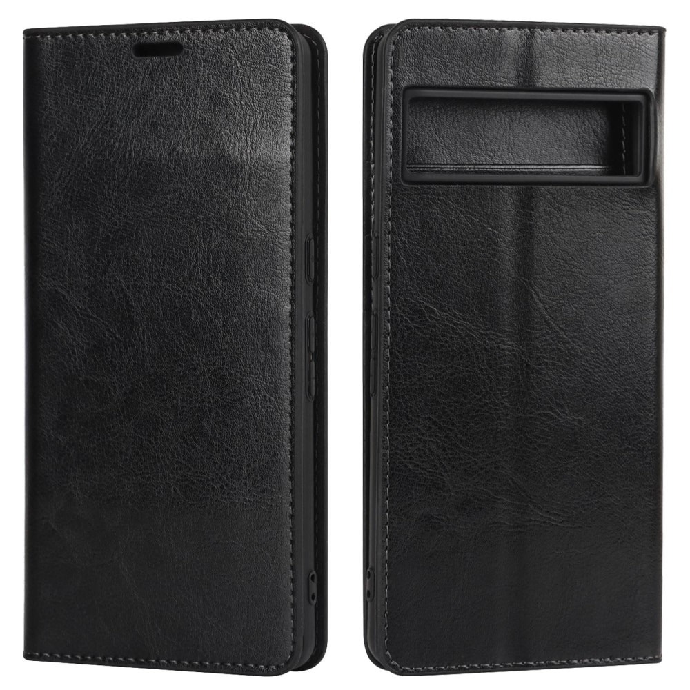 Google Pixel 7 Pro Genuine Leather Wallet Case Black