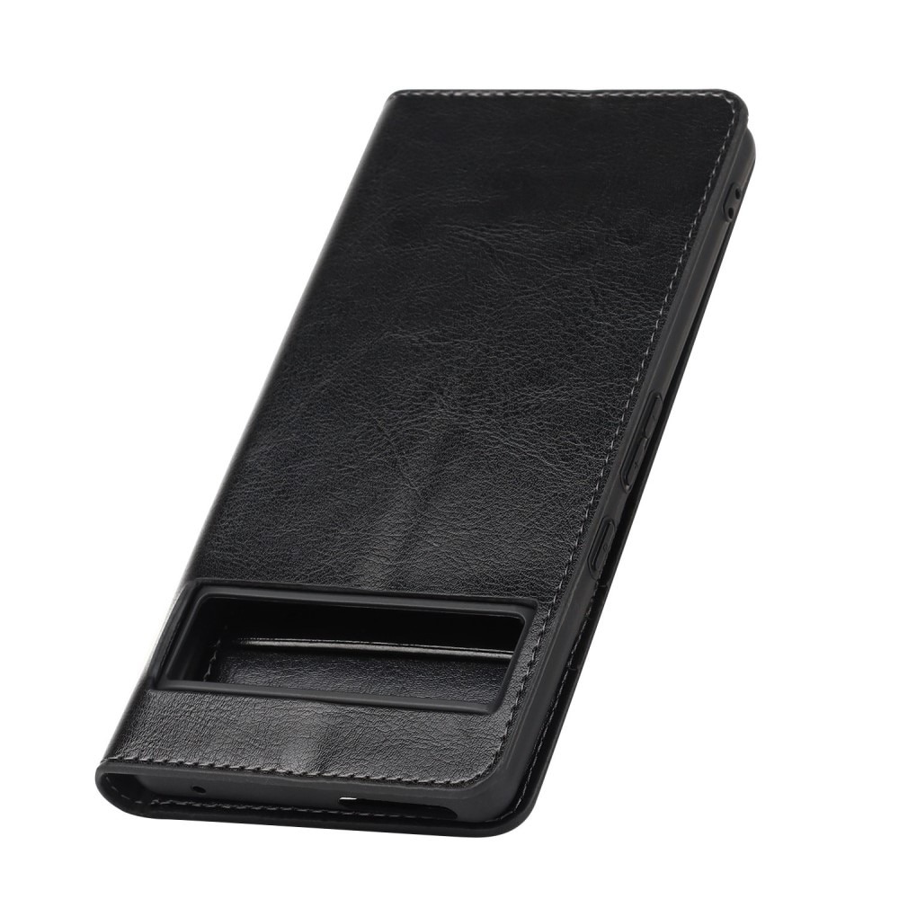 Google Pixel 7 Pro Genuine Leather Wallet Case Black