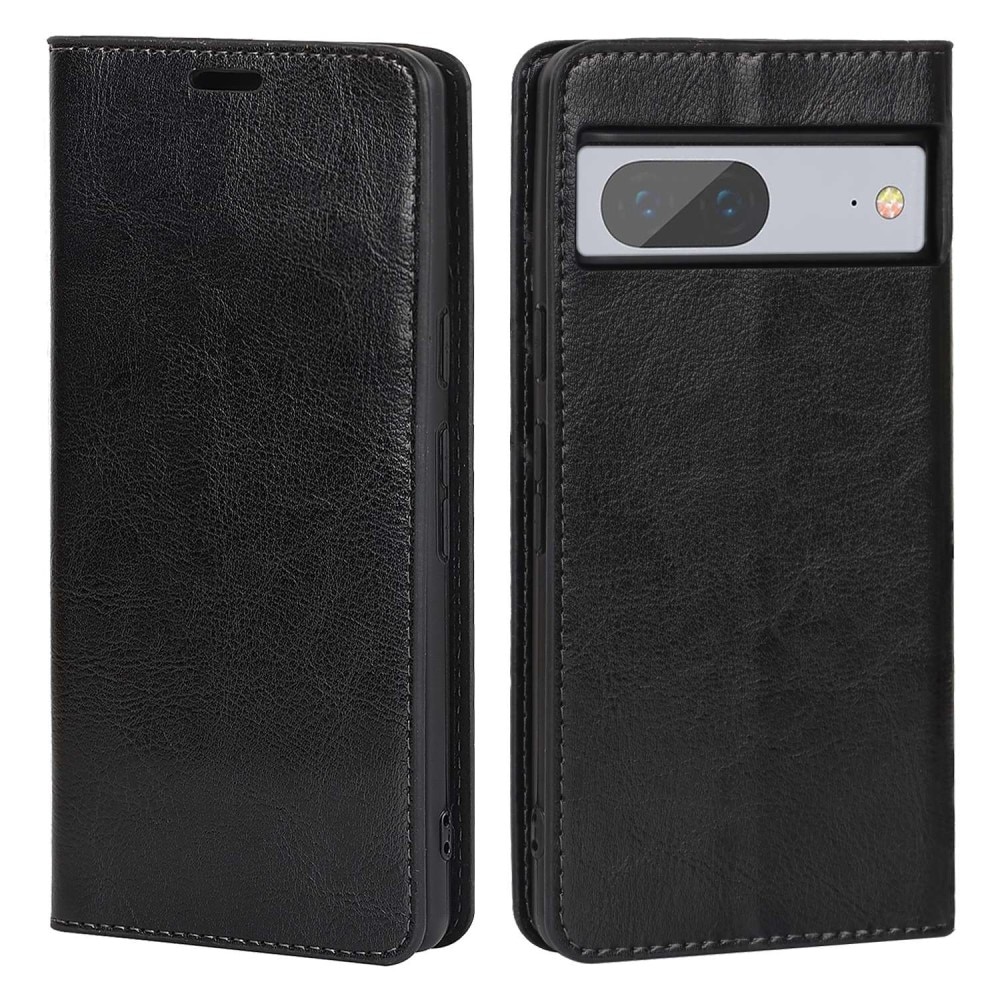 Google Pixel 7 Genuine Leather Wallet Case Black