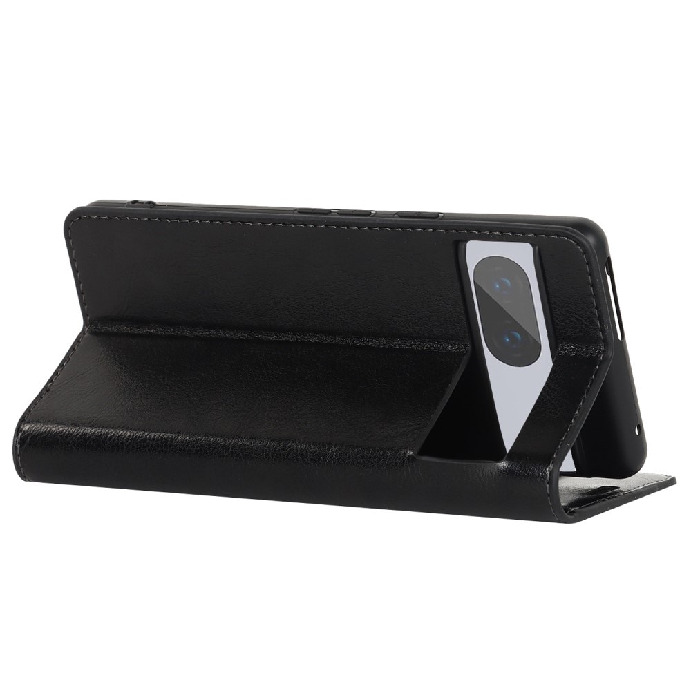 Google Pixel 7 Genuine Leather Wallet Case Black